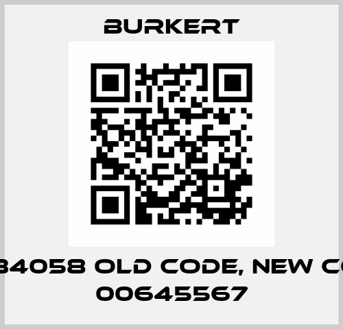 00134058 old code, new code 00645567 Burkert